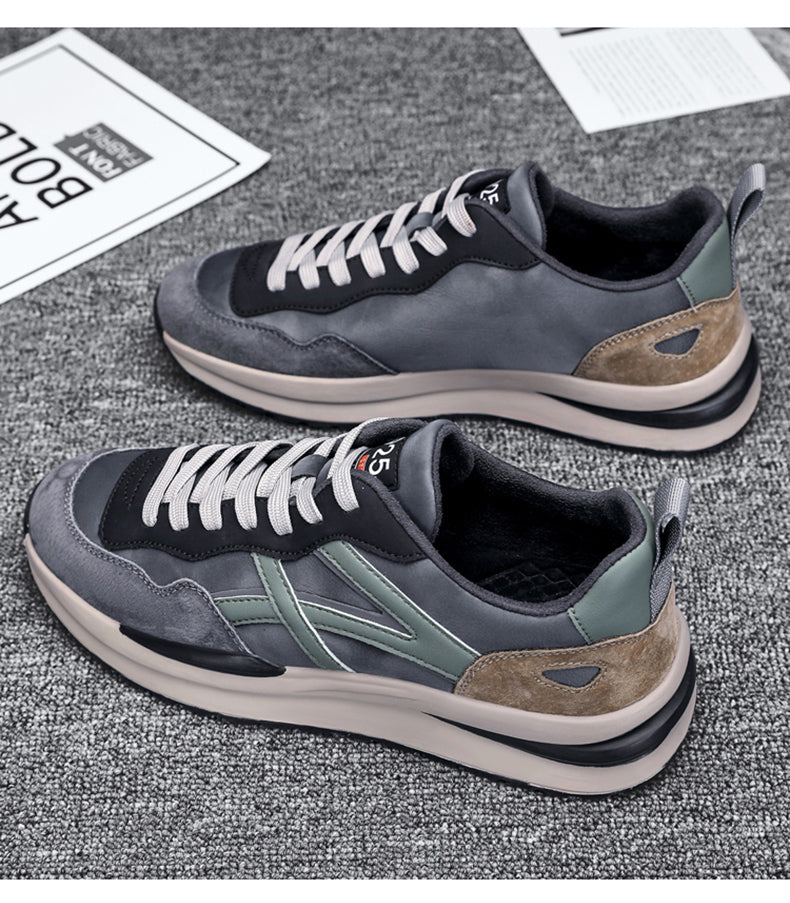 New Arrival Men's Shoes, Autumn & Winter Trendy Soft Sole Casual Cortez Shoes, Retro Versatile Thick Platform Dad Shoes For Men 6