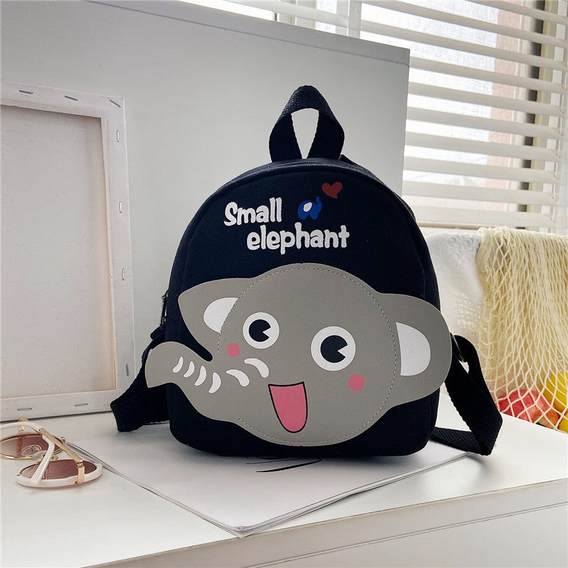 Boys Canvas Backpack Cute Cartoon School Bag 7
