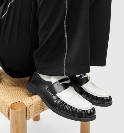 New Arrival Versatile Round Toe Men's Slip-On Shoes, Lazy Style Vintage Casual Leather Shoes, British Style Loafers 5