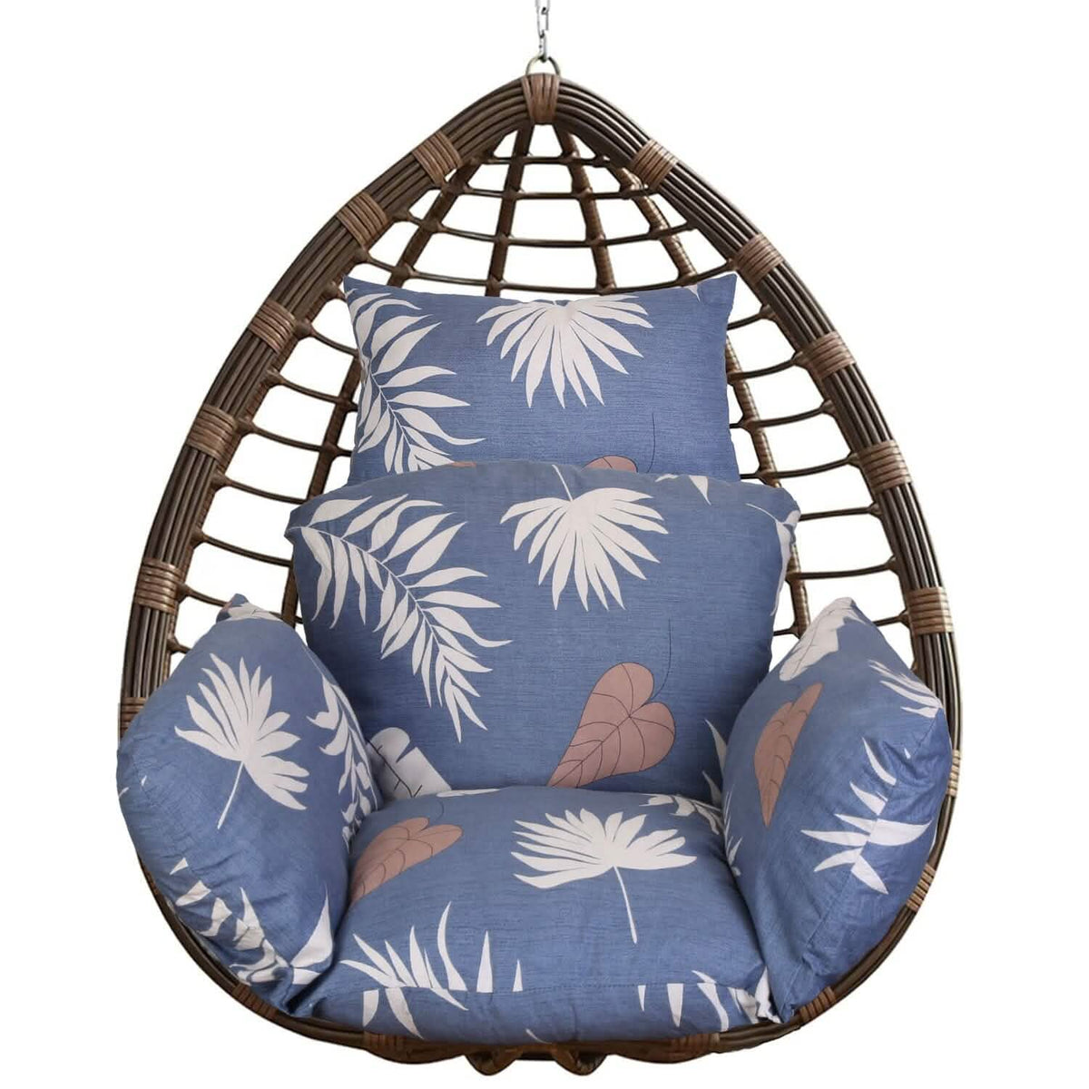 Egg Chair Hanging Basket Seat Soft Cushion with Headrest 3