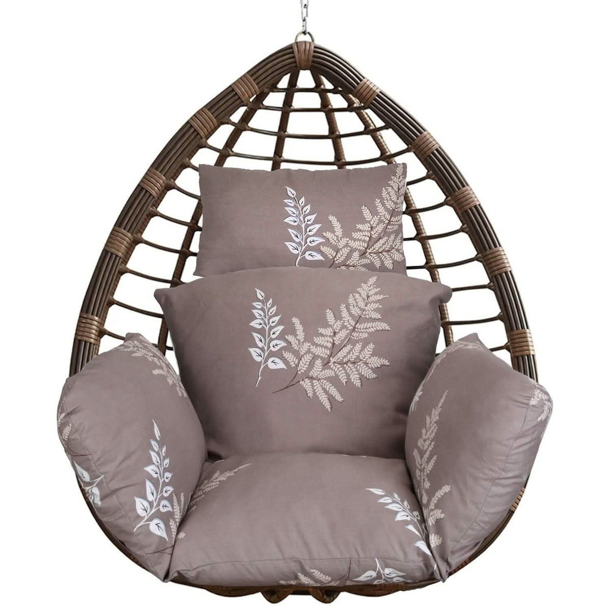 Egg Chair Hanging Basket Seat Soft Cushion with Headrest 1