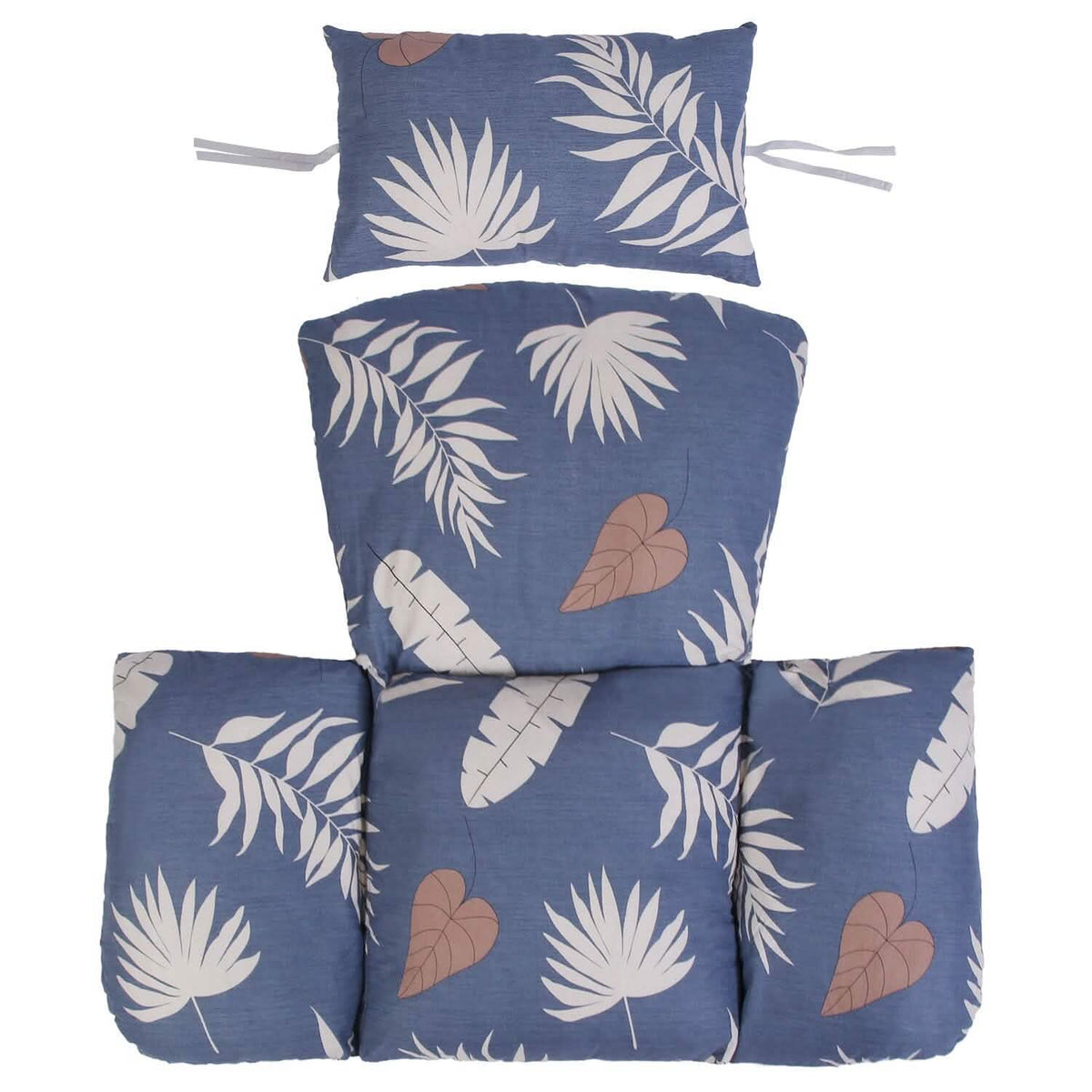 Egg Chair Hanging Basket Seat Soft Cushion with Headrest 4