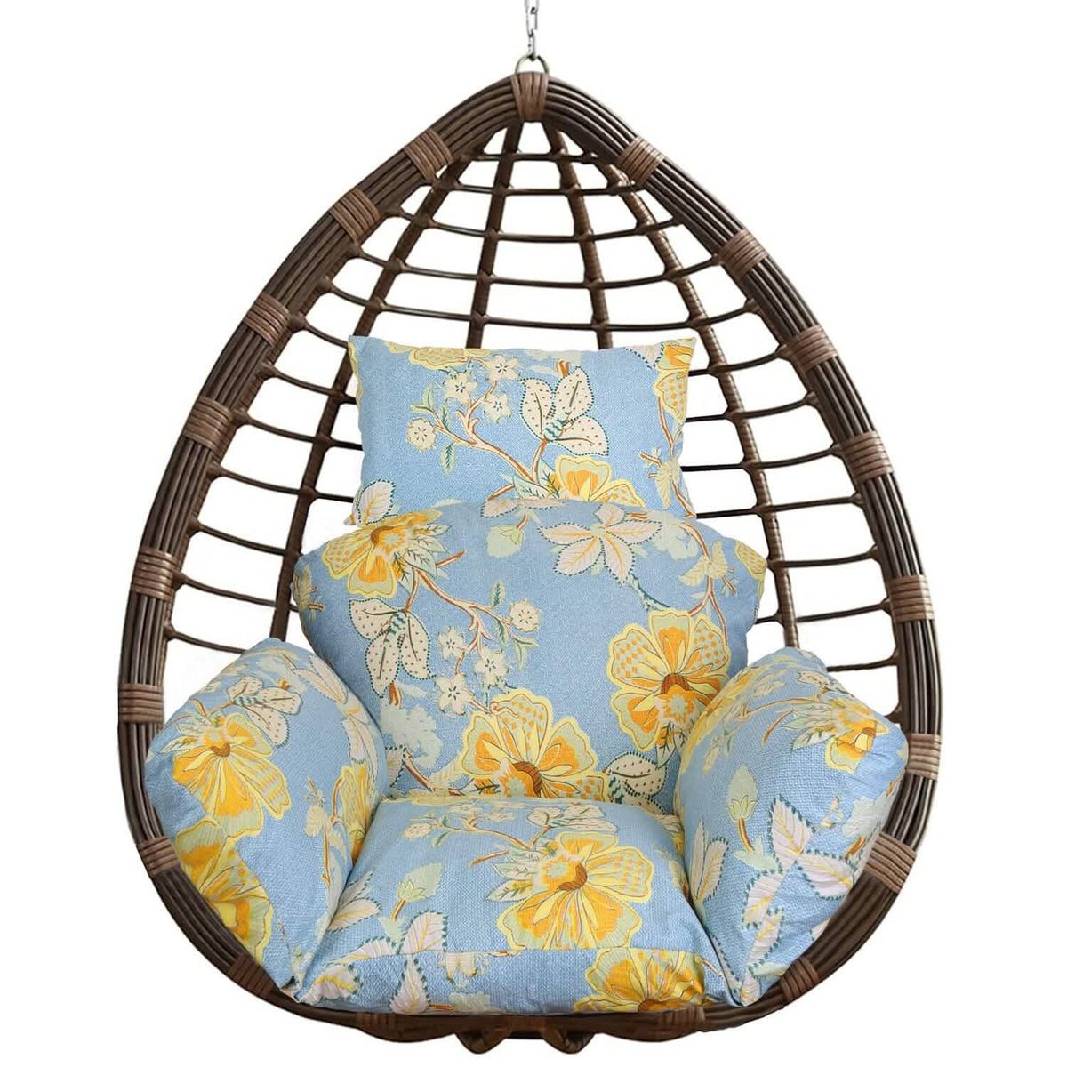Egg Chair Hanging Basket Seat Soft Cushion with Headrest 7