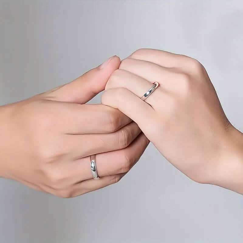Silver Tone Classic Domed Wedding Band Ring 8