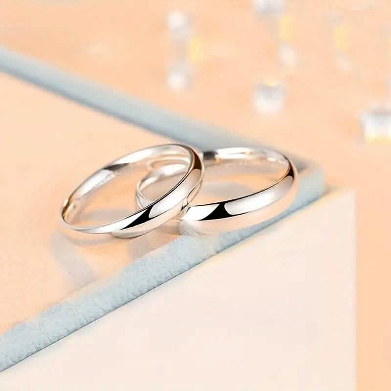 Silver Tone Classic Domed Wedding Band Ring 6