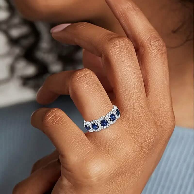 Elegant Copper Ring with Synthetic Cubic Zirconia 7