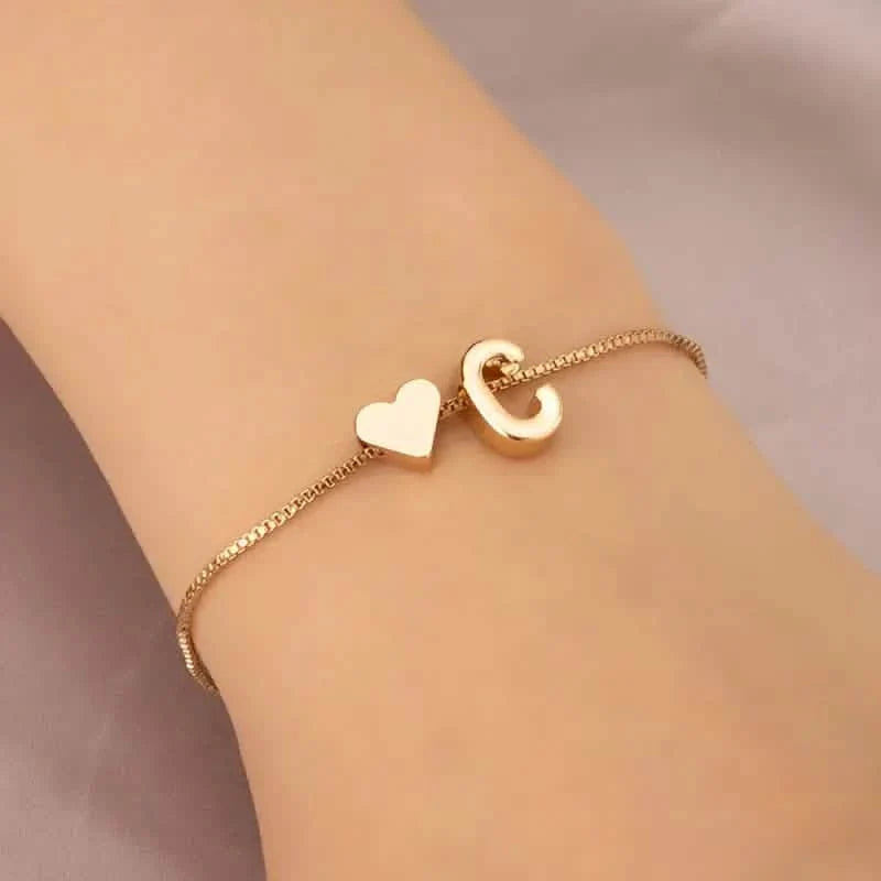 Elegant Love Heart Charm Bracelet - Delicate Minimalist Link Chain 5