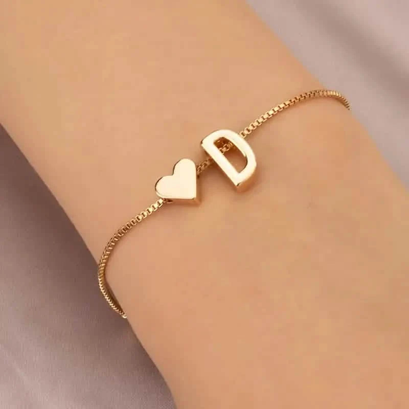 Elegant Love Heart Charm Bracelet - Delicate Minimalist Link Chain 6