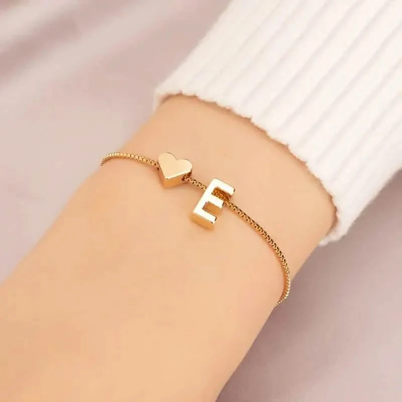 Elegant Love Heart Charm Bracelet - Delicate Minimalist Link Chain 7