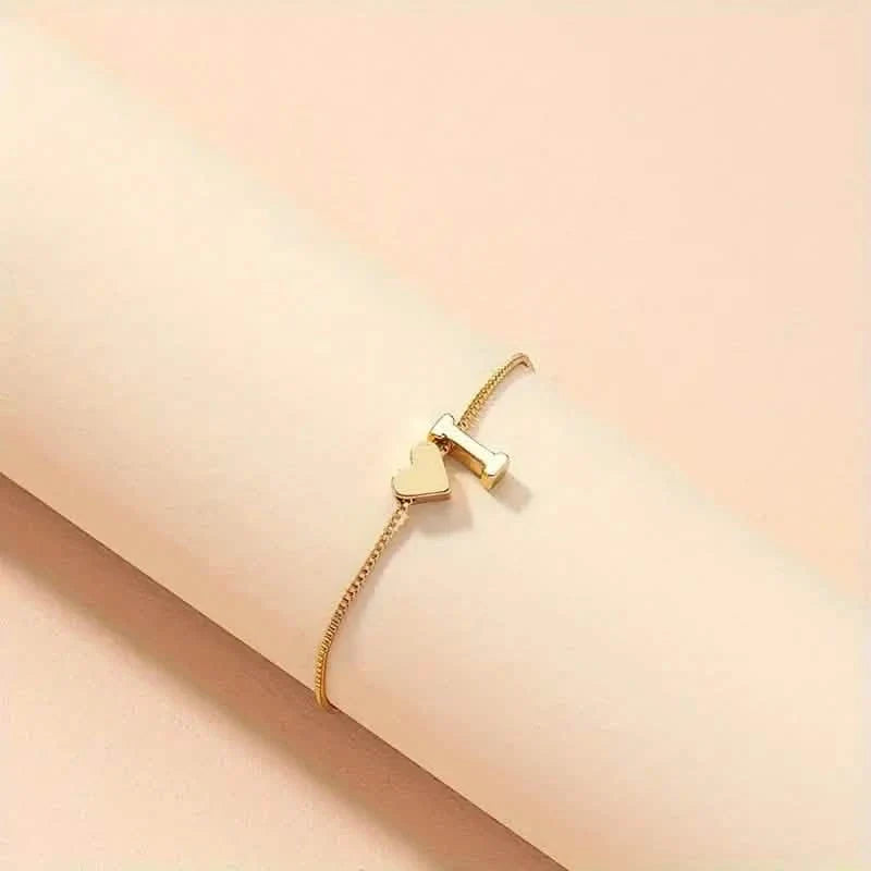 Elegant Love Heart Charm Bracelet - Delicate Minimalist Link Chain 11