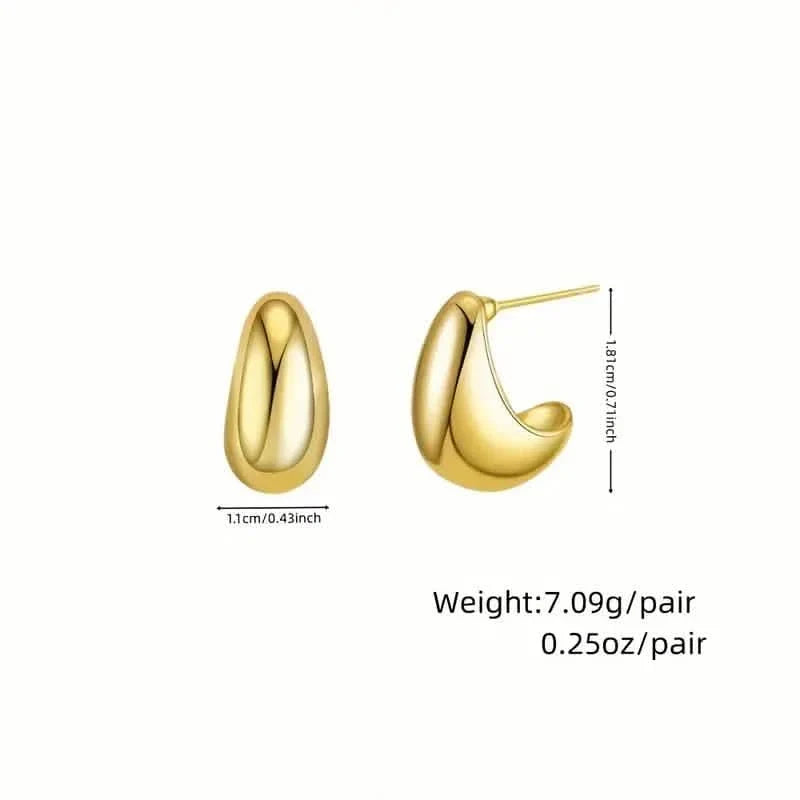Elegant Water Drop Hoop Earrings for Women 4