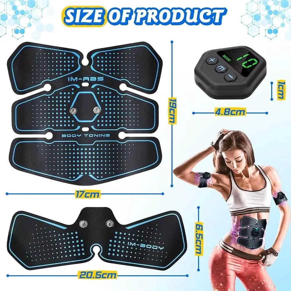 EMS Muscle Stimulator LCD Screen USB Rechargeable Portable Trainer 5