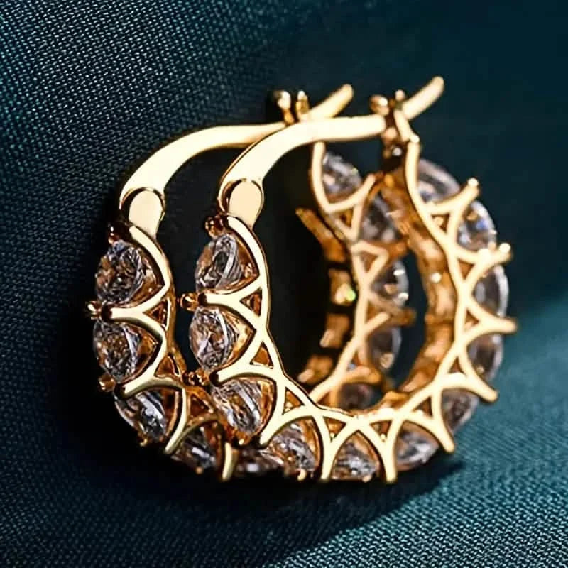 Exquisite Zirconia Hoop Earrings 1