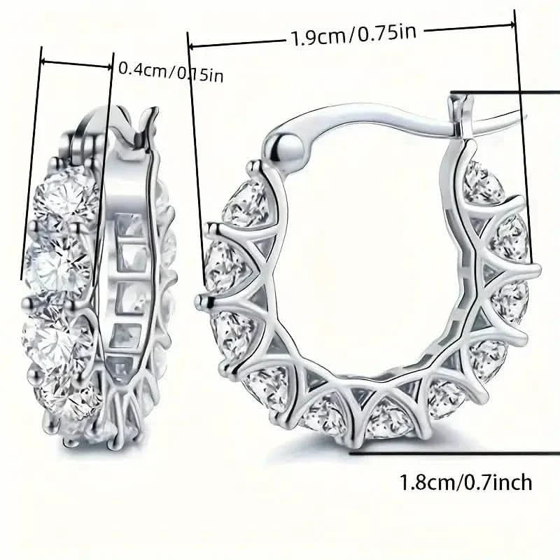 Exquisite Zirconia Hoop Earrings 11