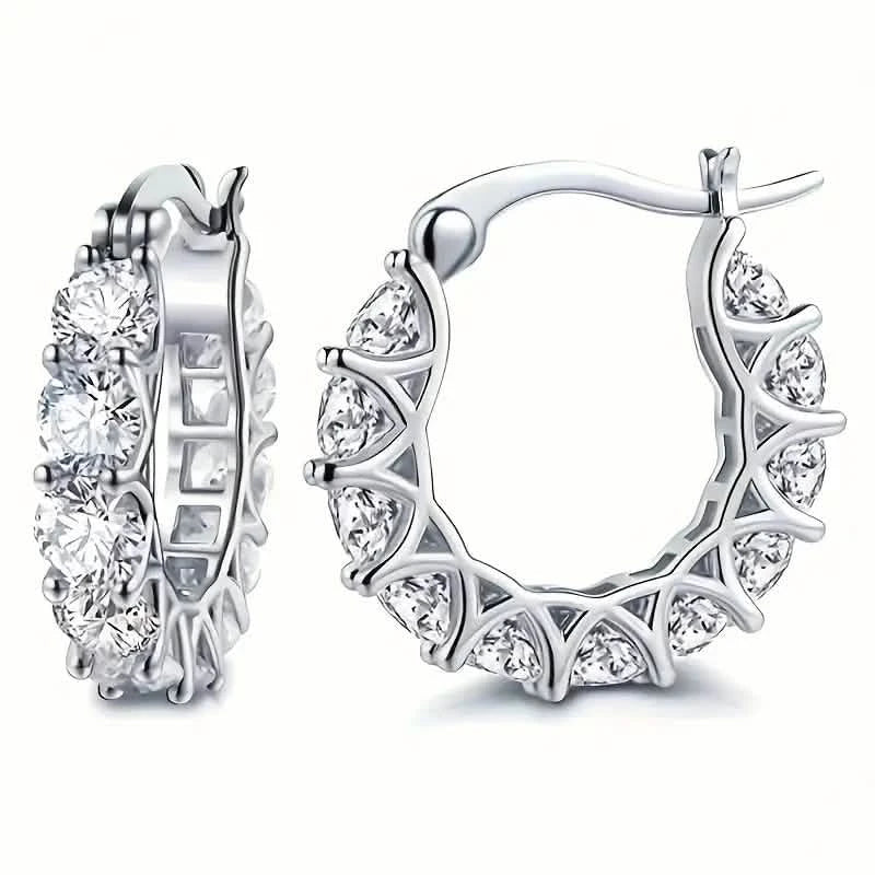 Exquisite Zirconia Hoop Earrings 2