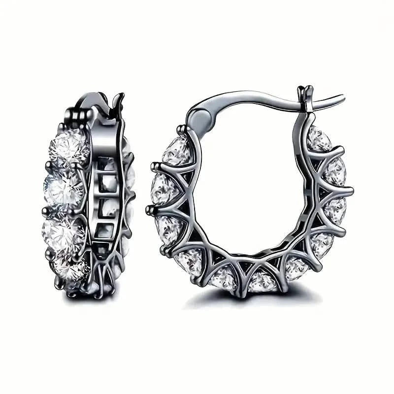 Exquisite Zirconia Hoop Earrings 3