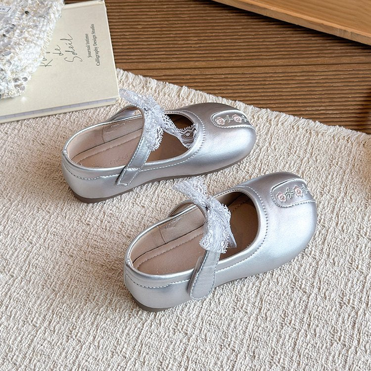 Western Style Leather Shoes, Retro Lace Mary Jane Shoes, Soft Soled Princess Single Shoes 4