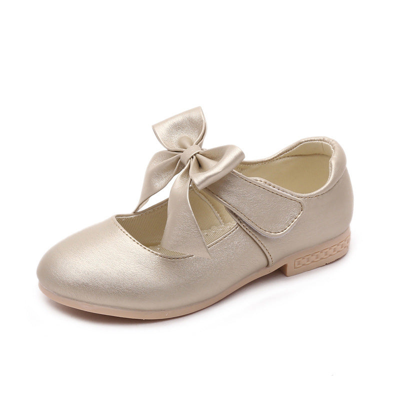 Girls Shoes White Leather Shoes Bowknot Girls Children Princess Shoes 3