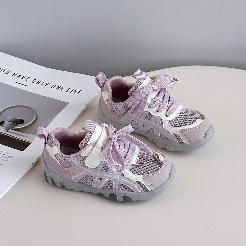 2026 Spring New Girls Skate Sneakers, Kids German Trainers, Soft Sole Versatile Single Mesh Shoes For Big Kids 4