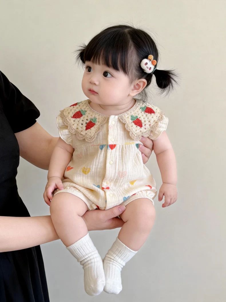 Summer Cotton Breathable Baby Onesie 6