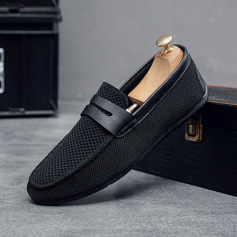 Mens Summer Flyknit Mesh Breathable Slip-On Casual Shoes 5