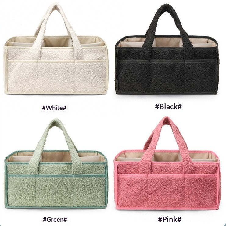 Plush Mommy Bag Baby Diaper Organizer Bottle Storage Bag 3
