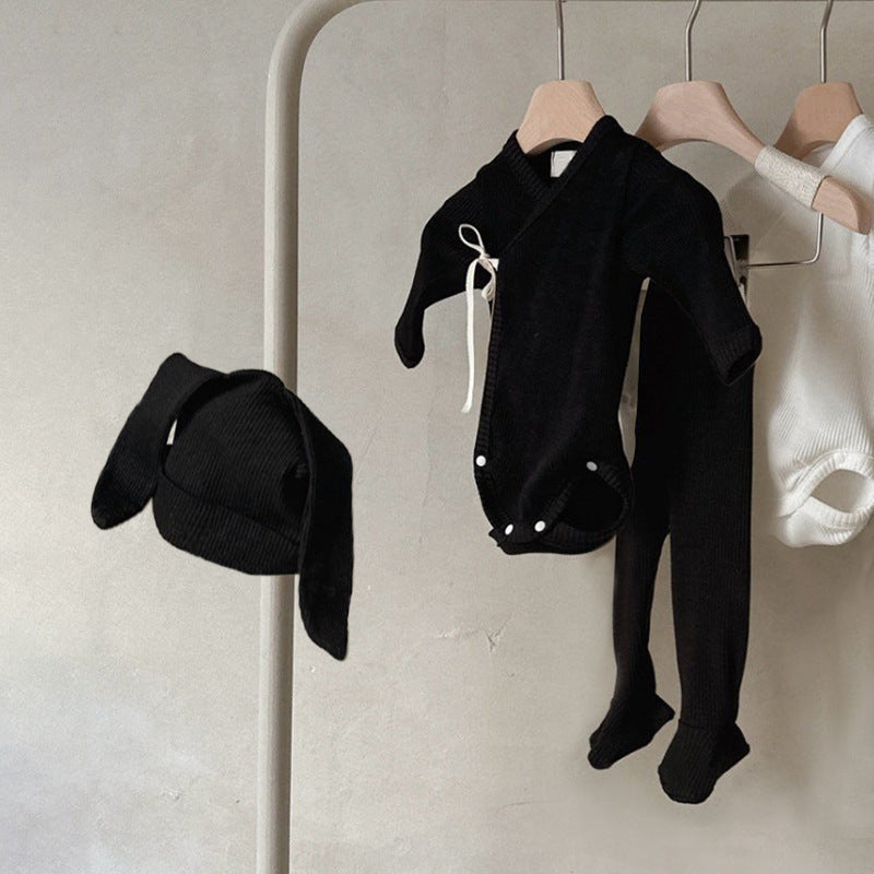 Newborn Clothes Romper Rabbit Ear Hat Set 9