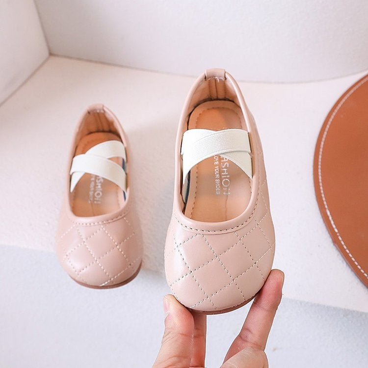 New Spring Autumn Girls Leather Shoes Soft Sole Slip-On Ballet Flats Fashion Princess Loafers For Big Kids 4