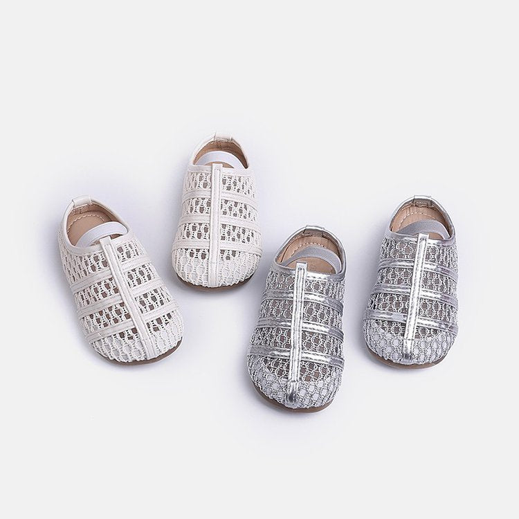Small Children's Niche Design, Woven Hollow, One Foot Kick, Flat Toe, Half Toe, Half Slippers 2
