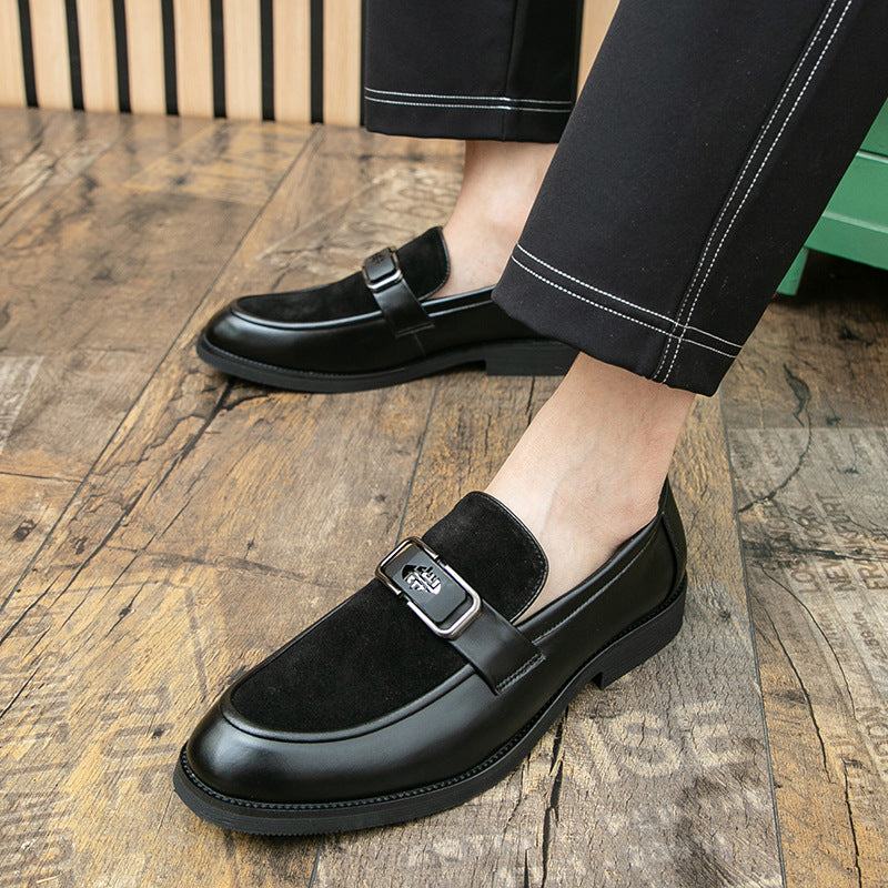 Mens Leather Shoes Plus-Size Slip-On Casual Loafers 6