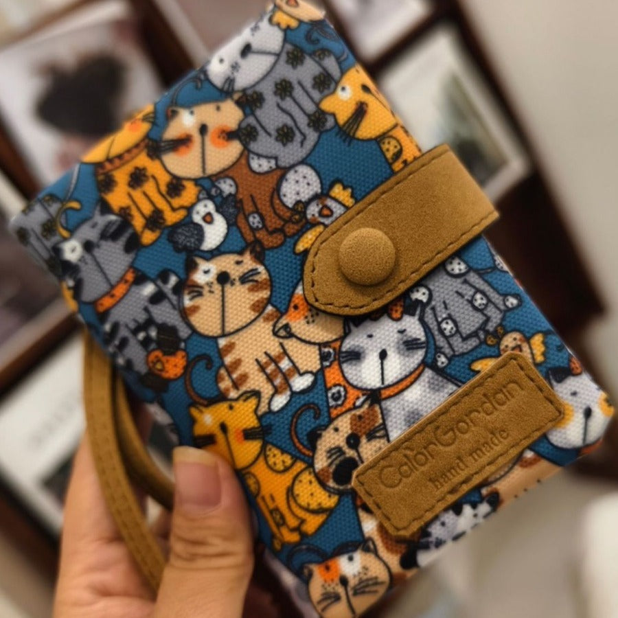 Multifunctional Tri-fold Fashion Multi-card-slot Printed Wallet 8