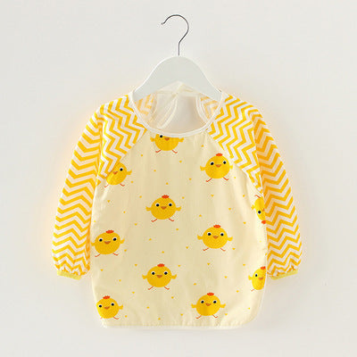 Baby Dinner Coverall Bib Spring And Autumn Long Sleeve Apron 17