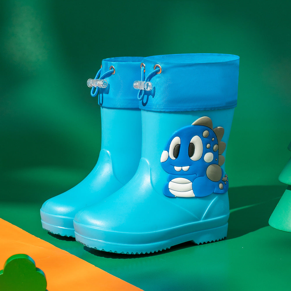 Children's Rain Boots Cartoon Waterproof Short Tube Rain Shoes 8