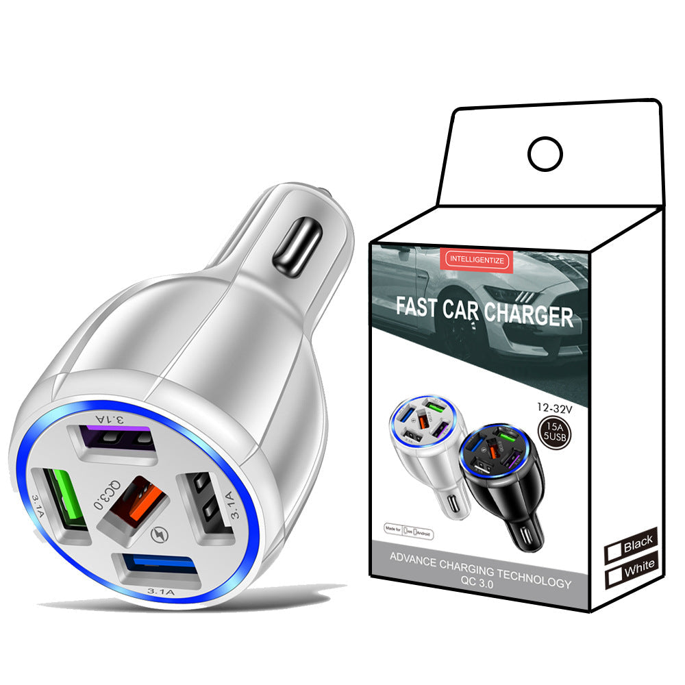 QC30 Car Mobile Phone 5usb Car Charger 5