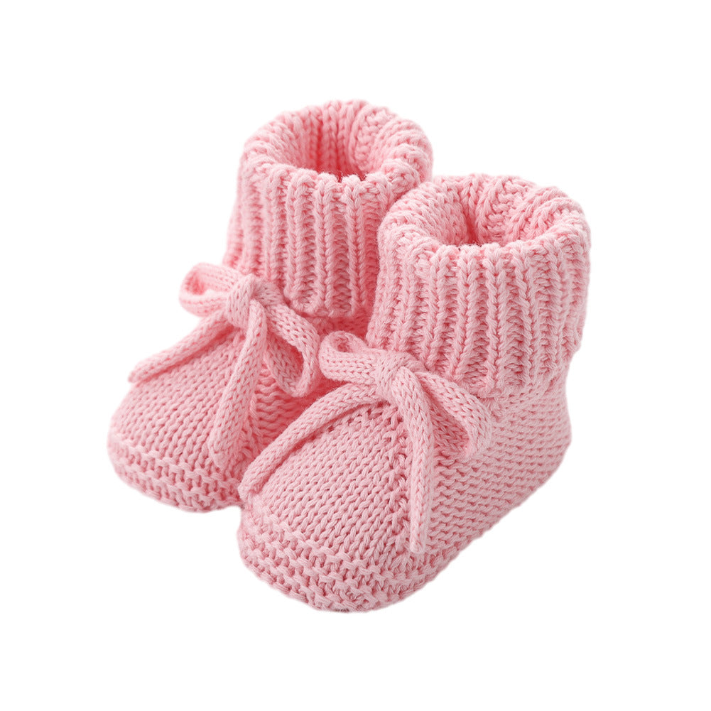 Bow-tie Strap Knitted Toddler Shoes 10