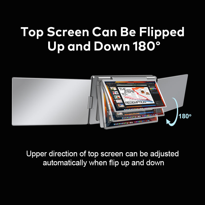 Portable Triple-screen Display Connect Three Screens With A Single Cable Laptop Secondary Display Monitor 3