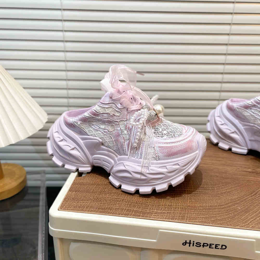 Pearl Lace Bow Baby Girl Daddy Shoes 2