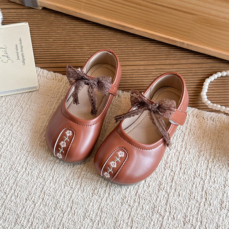 Western Style Leather Shoes, Retro Lace Mary Jane Shoes, Soft Soled Princess Single Shoes 5