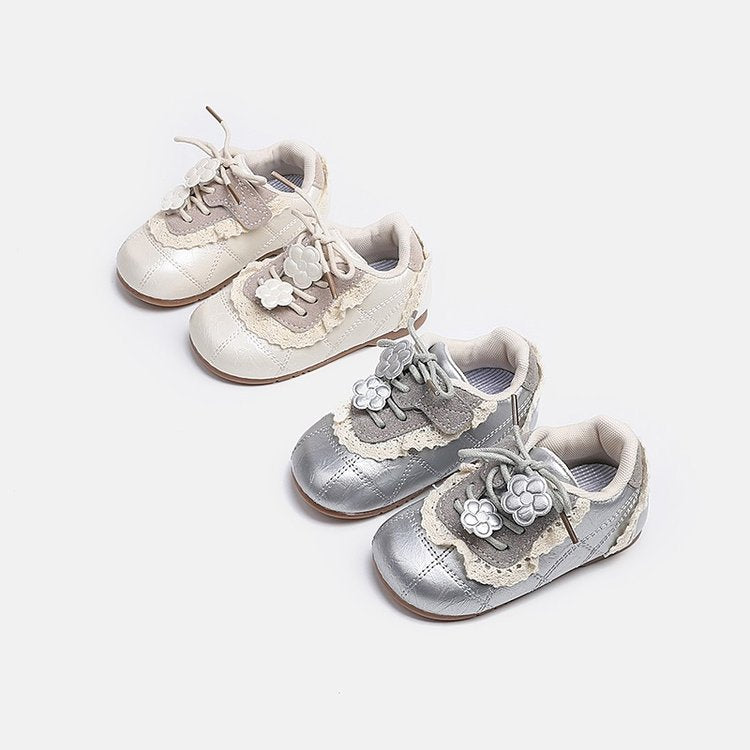 Girl Princess Sports Shoes, Genuine Leather, Cute Casual Shoes For Baby Girls To Learn How To Walk 1