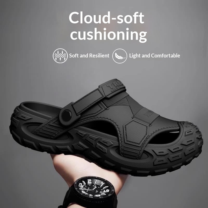Mens Summer Outdoor Non-Slip Soft-Soled Closed-Toe Beach Clog Shoes 1
