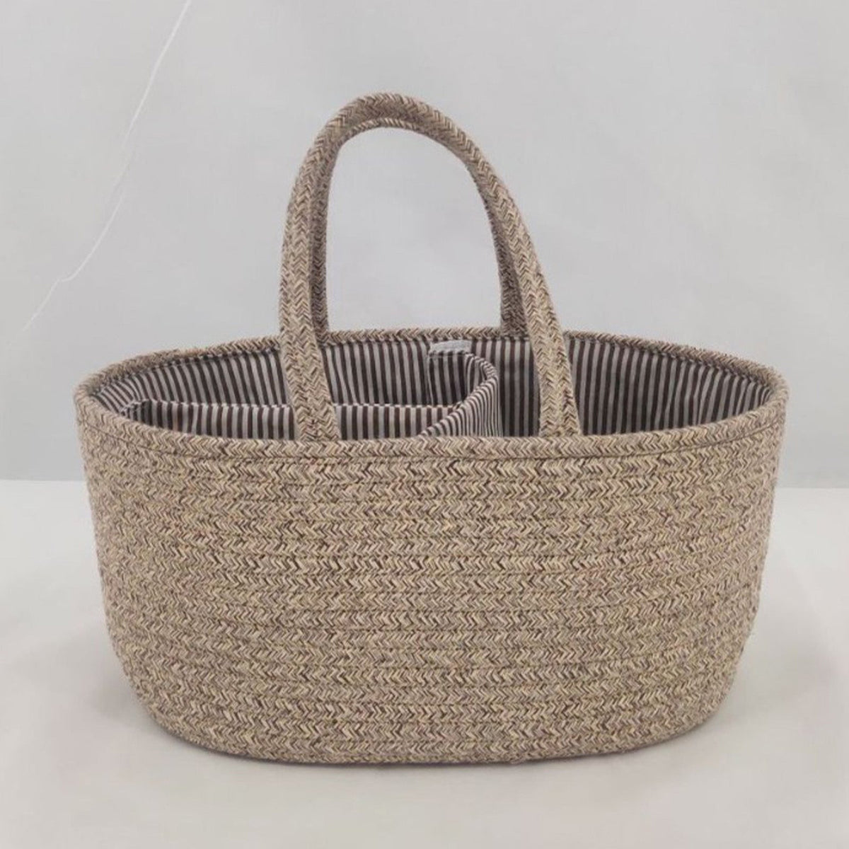 Diaper Caddy Organizer, Large Cotton Rope Nursery Baby Basket, Changing Table Organizer For Baby Diaper Storage, Portable Car Organizer With Removable Divider, Baby Shower Gifts 8