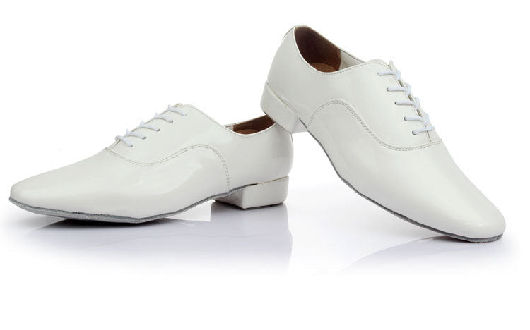 Men's Modern Dancing Shoes Leather Soft Bottom Men's Dance Shoe Latin Dance Shoes Dance Shoe Men's National Standard Square Friendship Dancing 5