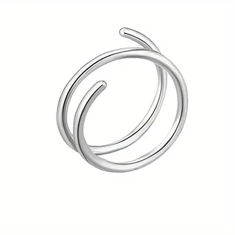 Stainless Steel Double Helix Nose Ring – 14K Gold Plated Hot Style Piercing Jewelry for Women 6