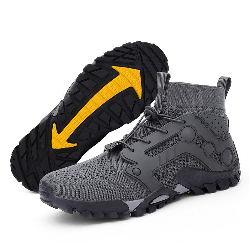 Outdoor Large Size Hiking Shoes Men's Lightweight High-top 3