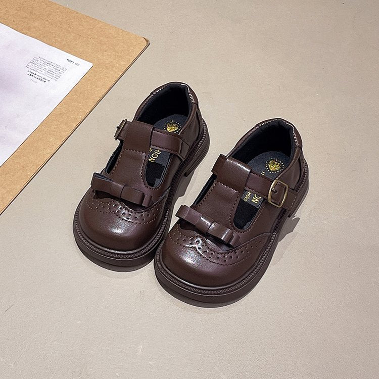 Girls' Leather Shoes, Performance Shoes, Black Dance Shoes, Princess Shoes, Middle-aged Girls' Shoes 3