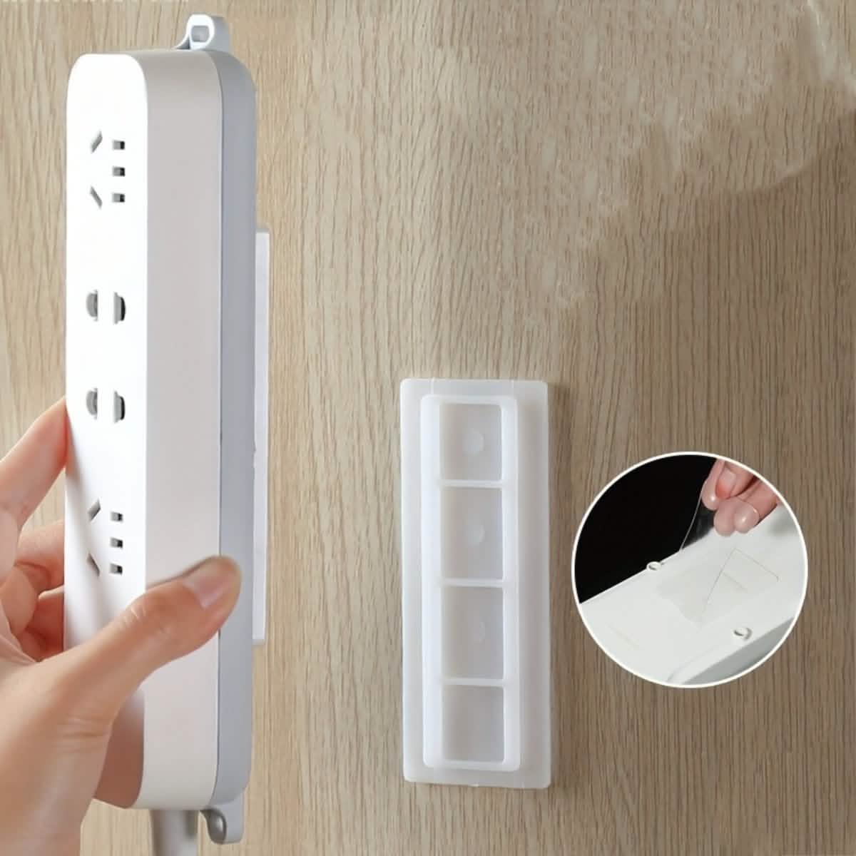 2-Pack Removable Wall Decals – Space-Saving Organizer for Surge Protectors 3
