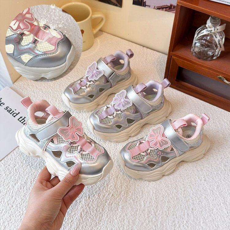 2026 Spring & Autumn New Girls' Sneakers, Fashion Versatile Casual Sandal Sneakers, Korean Dad Shoes, Breathable Closed Toe Design 1