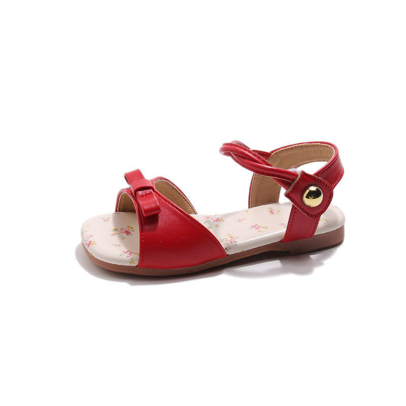 Summer New Korean-style Girls Princess Shoes With A Bow And A Strap Across The Foot 9