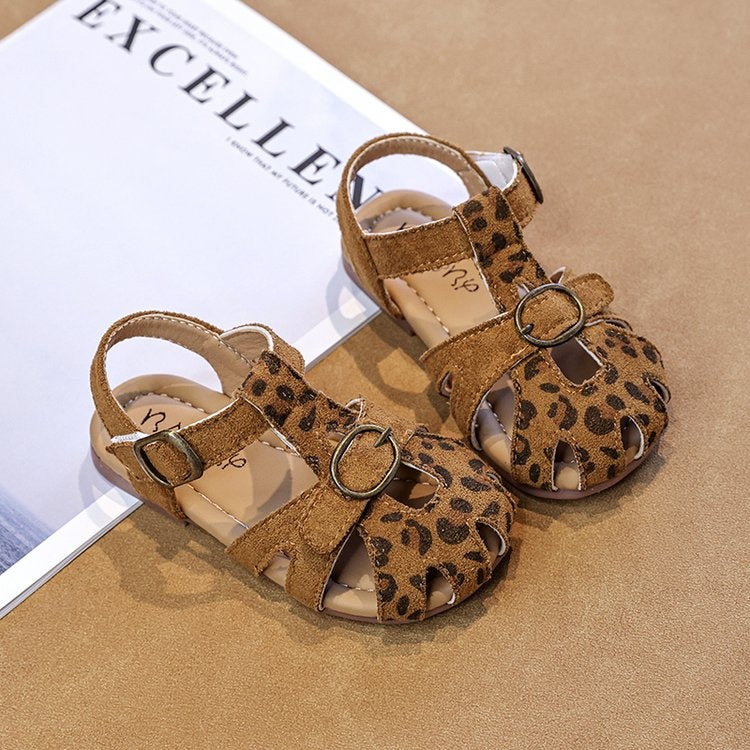 2026 Summer New Girls Birken Sandals, Kids Roman Toe-Closed Sandals With Hook-and-Loop, Soft Sole Beach Shoes For Little Girls 3