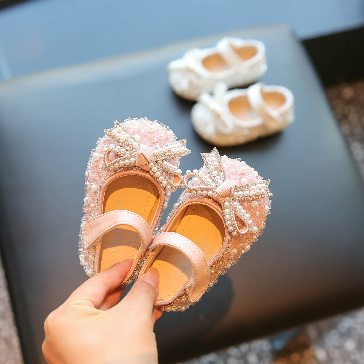 Spring And Autumn Girl's Nude Shoes Non-slip Soft Bottom Toddler 3